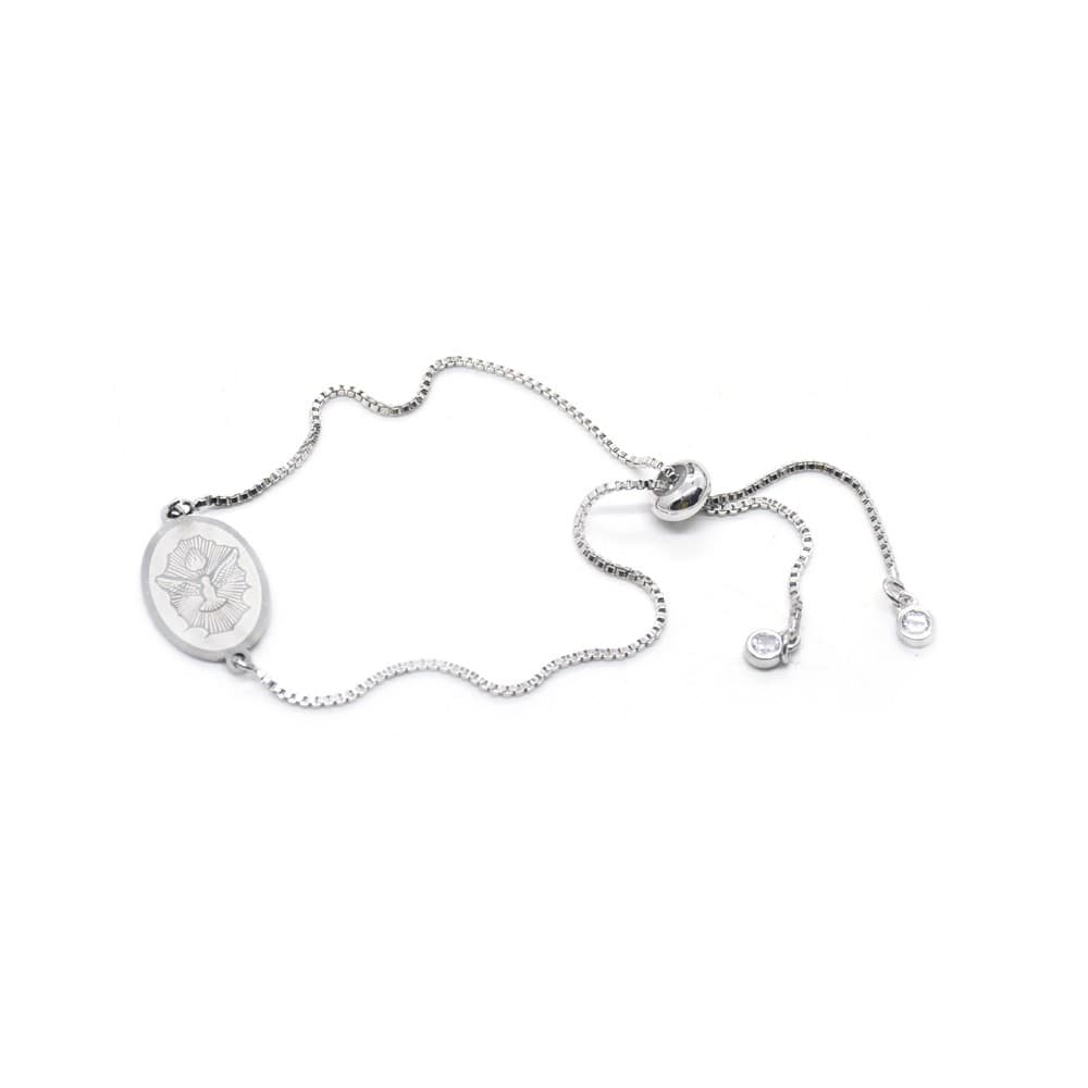 Dove Cross Bracelet with peace dove and cross motif