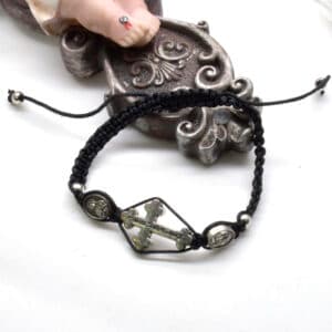 Mary Cross Cord Bracelet for Devotion, Bracelets商品图片 4