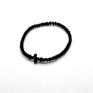 Black Adjustable Cross Bracelet in Hand-Braided Style, Bracelets商品图片 4