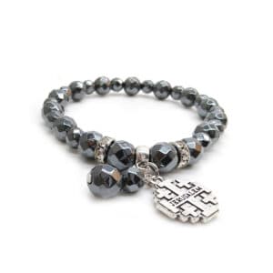 Jerusalem Cross Pendant Bracelet in Black, Bracelets商品图片 3