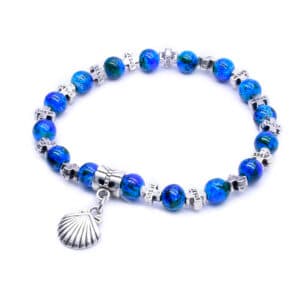 Royal Blue Jesus Cross Bead Bracelet, Bracelets商品图片 3