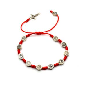 Virgin Mary Cross Red Cord Bracelet, Bracelets商品图片 2