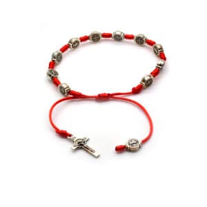 Virgin Mary Cross Red Cord Bracelet, Bracelets商品图片 3