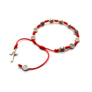Virgin Mary Cross Red Cord Bracelet, Bracelets商品图片 4