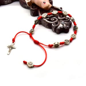 Virgin Mary Cross Red Cord Bracelet, Bracelets商品图片 5