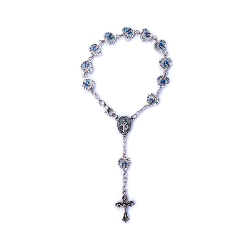 Virgin Mary Rosary Bracelet with a devotional rosary-inspired design