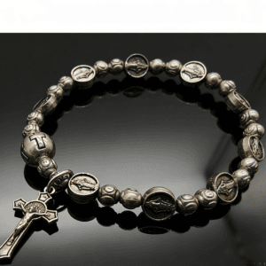 Men’s Vintage Cross Bead Bracelet with Cross Detail, Bracelets product image 5