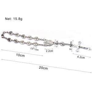 Fatima Rosary Cross Bracelet in Vintage Devotional Style, Bracelets商品图片 2