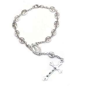 Fatima Rosary Cross Bracelet in Vintage Devotional Style, Bracelets商品图片 4