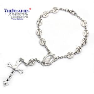Fatima Rosary Cross Bracelet in Vintage Devotional Style, Bracelets商品图片 5