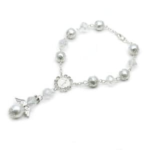 Saint Benedict Angel Cross Bracelet with Sparkling Detail, Bracelets商品图片 2