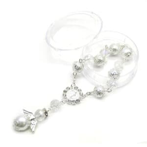 Saint Benedict Angel Cross Bracelet with Sparkling Detail, Bracelets商品图片 3