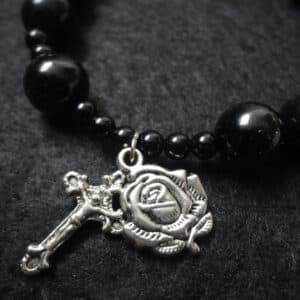 Black Rosary Cross Bracelet for Daily Devotion, Bracelets product image 3