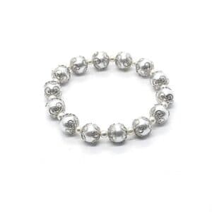 Courtly Lace Bracelet with pearl-inspired detail and decorative lace-look edging