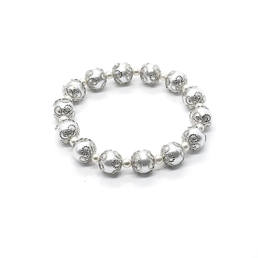 Courtly Lace Bracelet with pearl-inspired detail and decorative lace-look edging