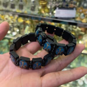 Elastic Rosary Bracelet with Square Color Accents, Bracelets商品图片 3