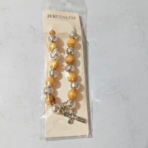 Elastic Cross Bead Bracelet with Angular Details, Bracelets商品图片 4