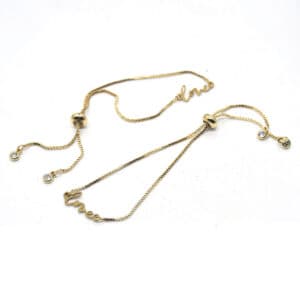 Gold Heart LOVE Bracelet for Expressive Style, Bracelets商品图片 3