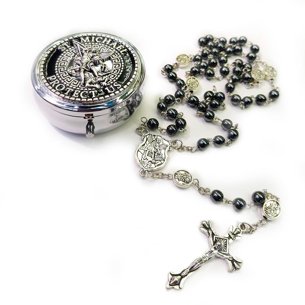 Angel Boxed Rosary Necklace in a gift presentation box