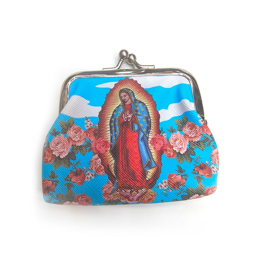 Guadalupe Rosary Pouch with clip closure