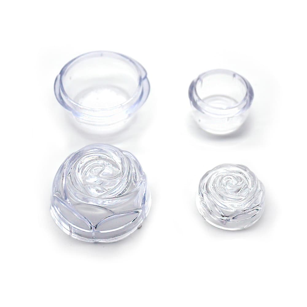 Transparent Rose Rosary Presentation Box with decorative floral styling