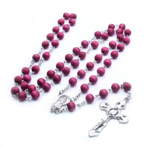 Red Bead Handcrafted Cross Rosary, Rosaries product image 3