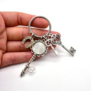 Horseshoe Flower Keychain Charm for DIY Accessories, Rosary Accessories product image 2