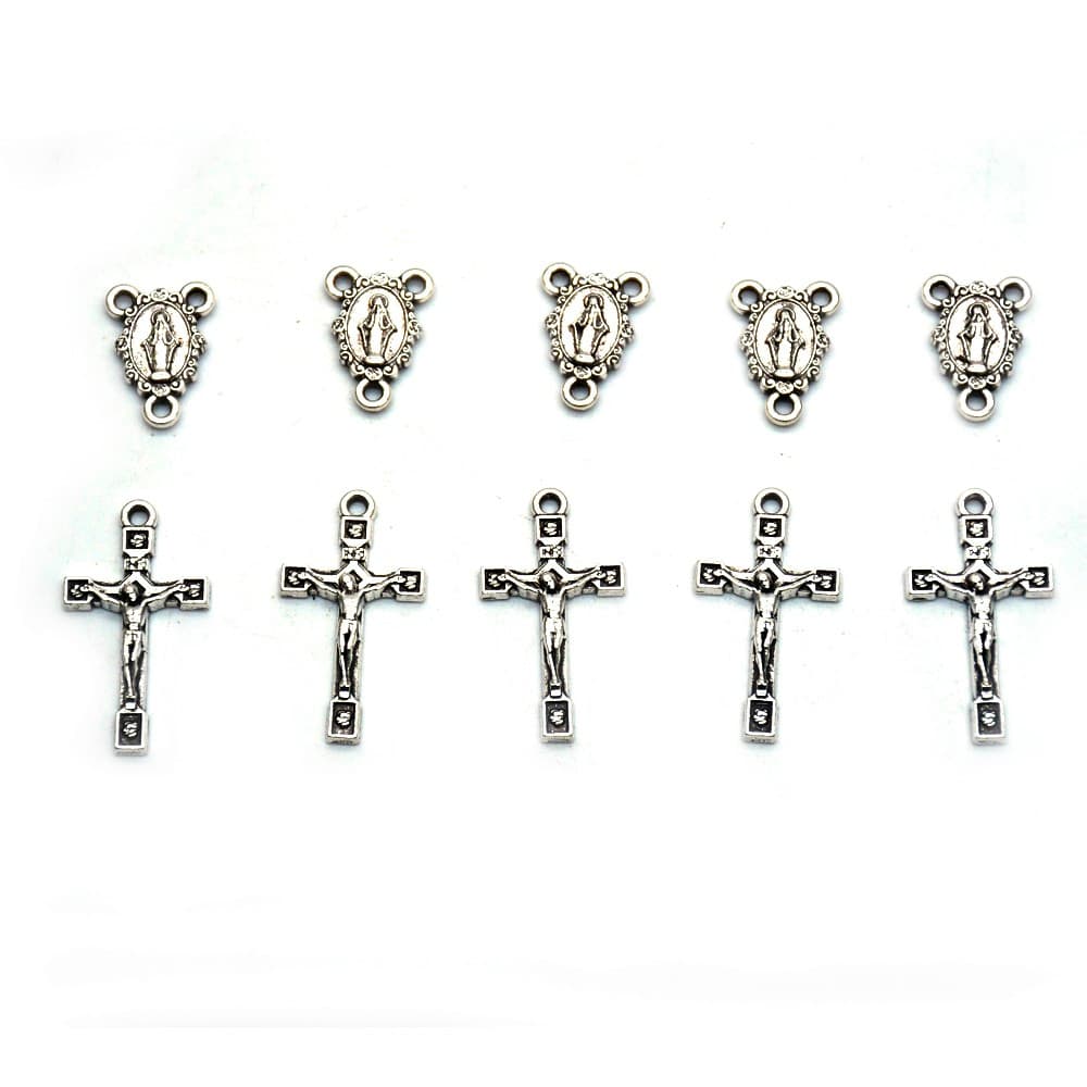 Jerusalem Cross Rosary Pendant for DIY prayer jewelry design