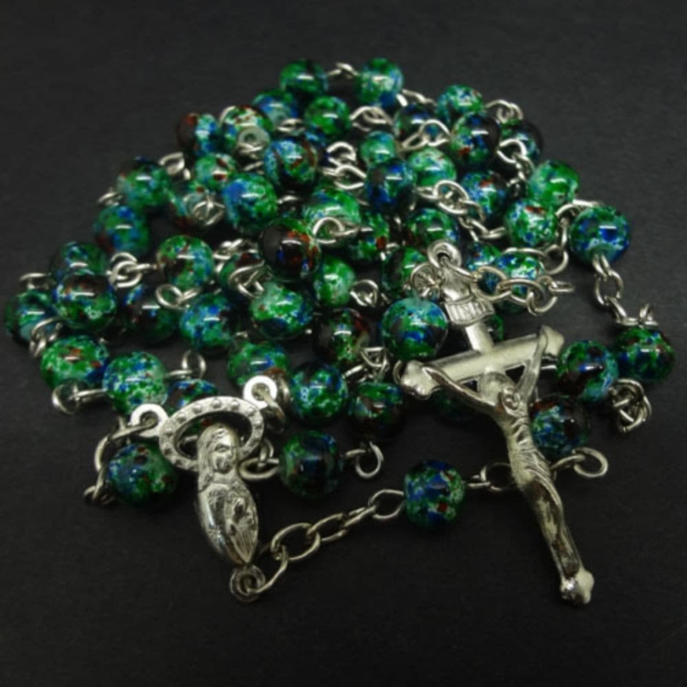 Curved-Pin Cross Necklace Accent with bead-chain styling