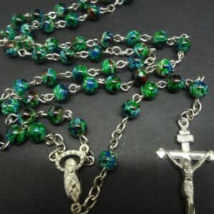 Curved-Pin Cross Necklace Accent with Bead-Chain Style, Rosary Accessories product image 3