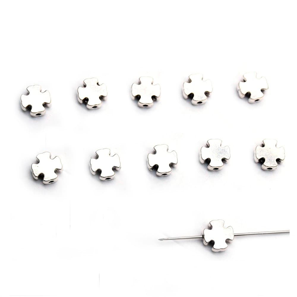 Straight-Hole Cross Rosary Components for bracelet and rosary making