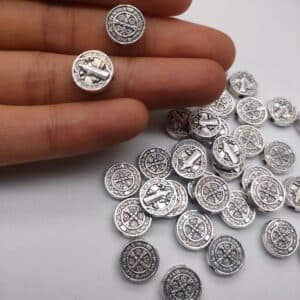 Saint Benedict Through-Hole Charm for Rosary DIY, Rosary Accessories product image 3
