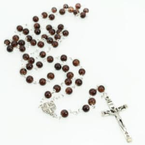 Vintage Cross Bead Rosary Necklace for Layered Looks, Rosary Accessories product image 3