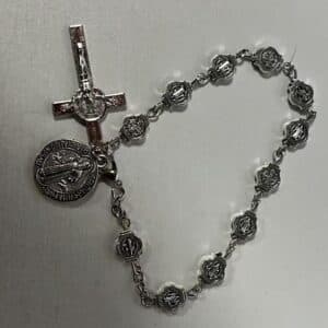 Vintage Saint Benedict Rosary Bracelet with Cross Detail, Rosary Accessories product image 4