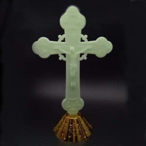 Lighted Cross Tabletop Statue for Reflective Decor, Tabletop Statues product image 2