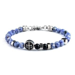 Men’s Vintage Cross Beaded Bracelet, Bracelets商品图片 2