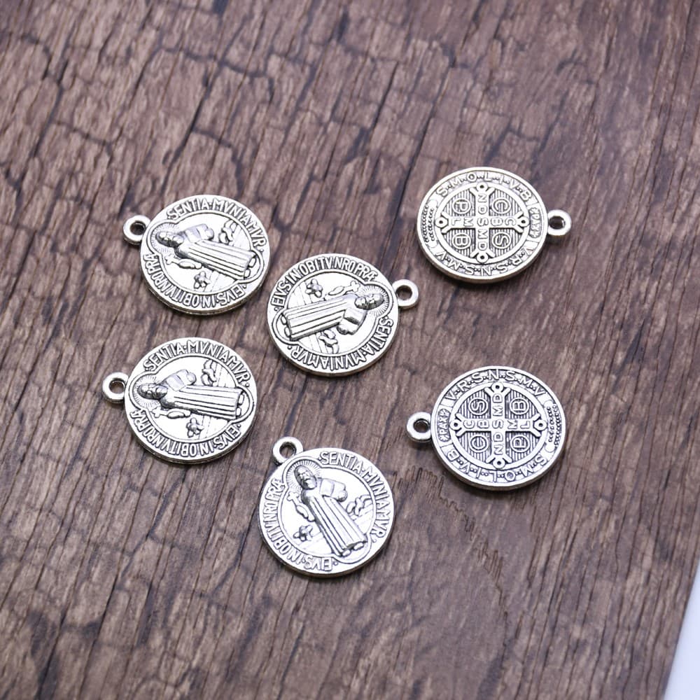 Saint Benedict Rosary Connector for DIY Prayer Beads, Rosary Accessories product image