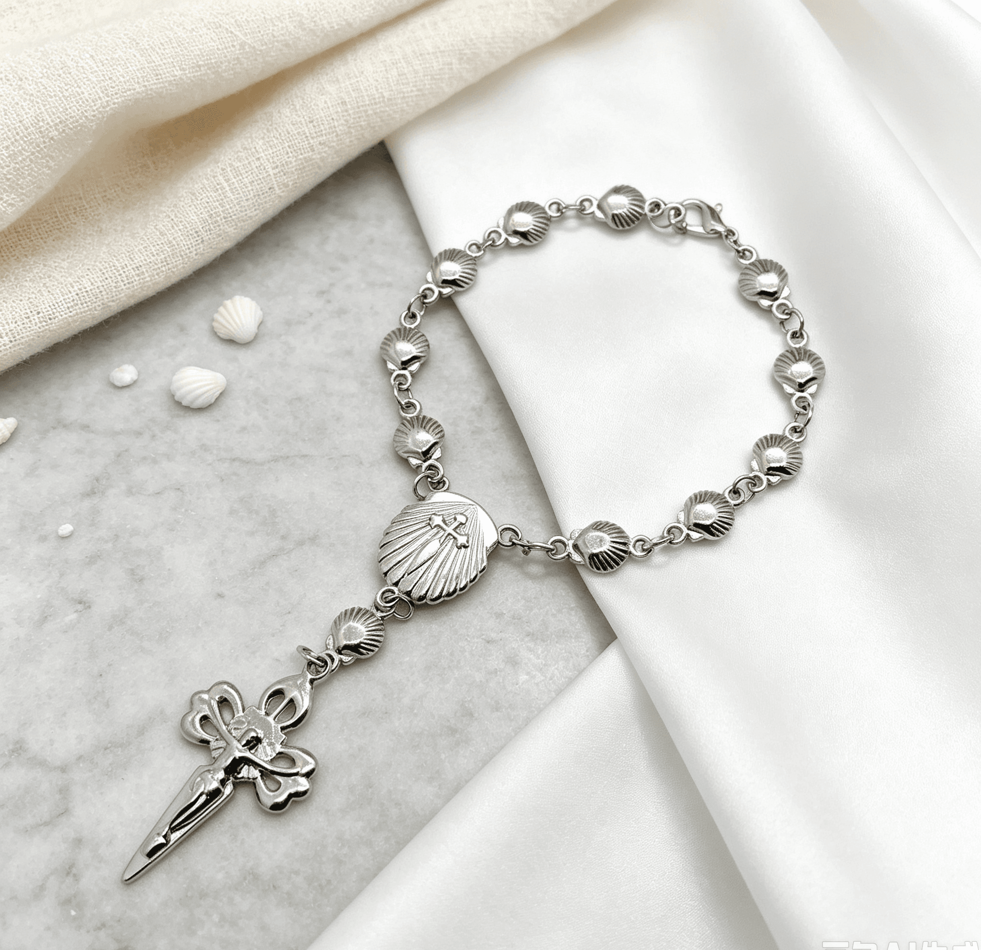 Santiago Ocean Cross Rosary Bracelet, Bracelets商品图片