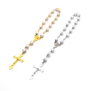 Gold Cross Rosary Baptism Bracelet Keepsake, Baptism Gifts product image 2