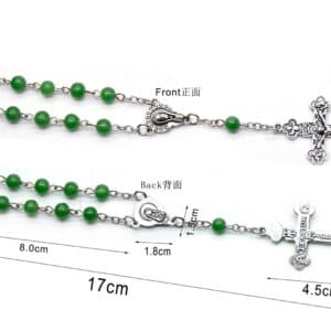Green Vintage Cross Rosary Bracelet, Bracelets product image 2