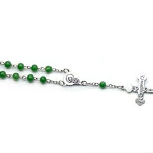 Green Vintage Cross Rosary Bracelet, Bracelets product image 3