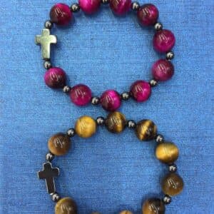 Rose Red Beaded Cross Bracelet for Expressive Style, Bracelets product image 3