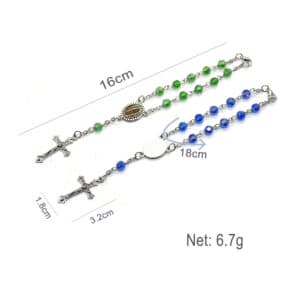 Four-Color Cross Rosary Bracelet for Personal Expression, Bracelets product image 3