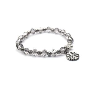 Vintage Cross Bead Stretch Bracelet with Faith Accent, Bracelets product image 2