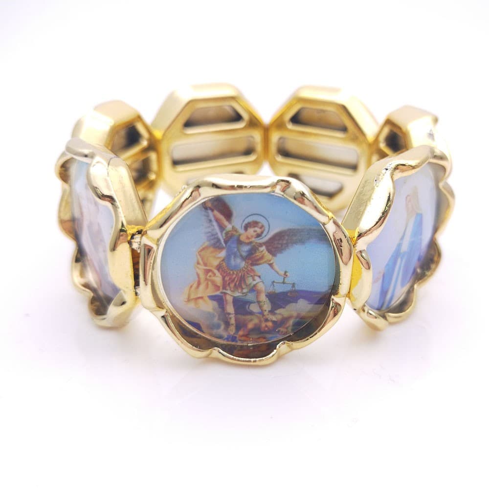 Angel Sacred Heart Bracelet with angel and Sacred Heart details