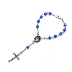 Four-Color Cross Rosary Bracelet with faith-inspired cross detail