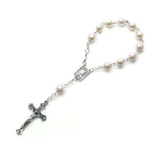 Colorful Cross Prayer Bracelet with beaded rosary-inspired styling