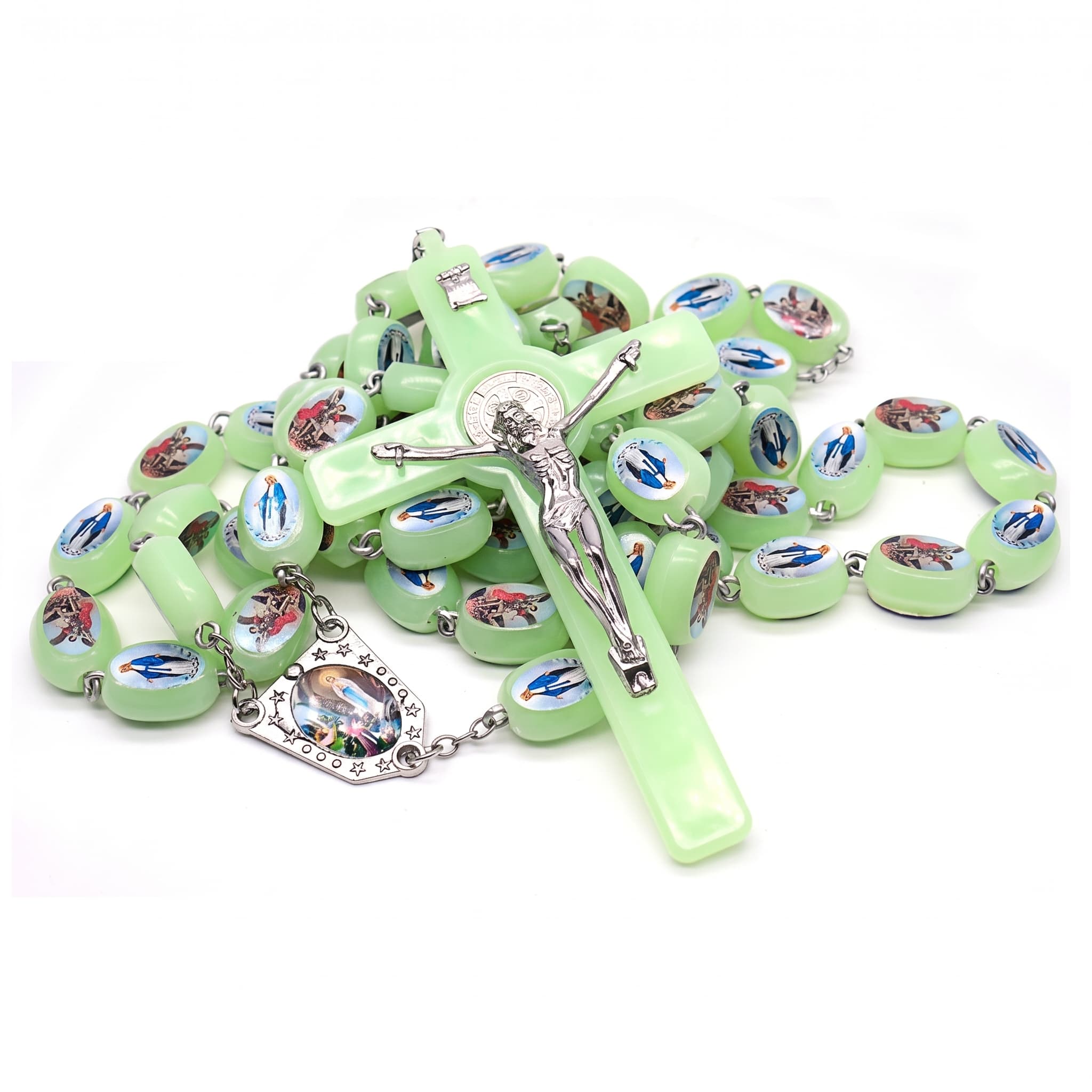 Luminous Giant Wall Beads Rosary Necklace Gift Religious St. Maria Prayer Beads, Wall Crosses & Wall Decor product image
