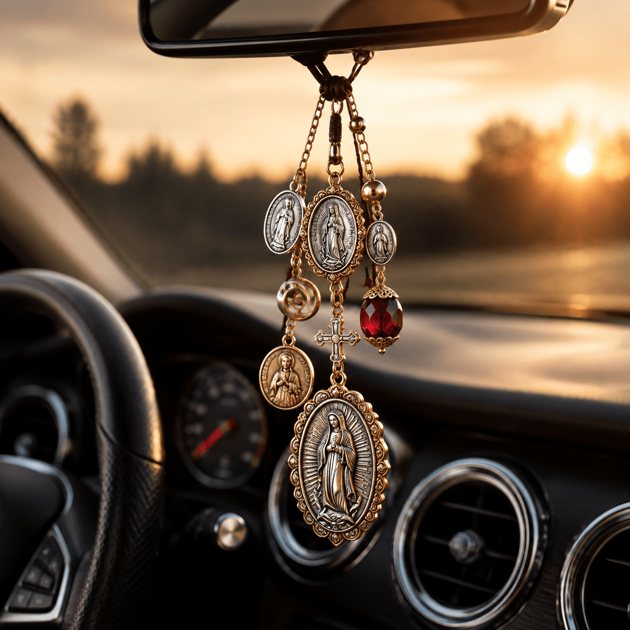 Virgin Mary / Saint Car Charms