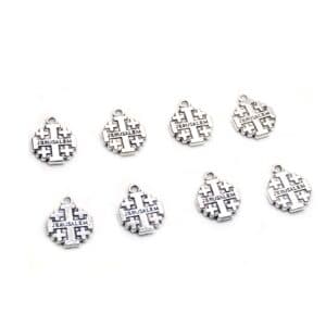 Jerusalem Cross Rosary Charms for handmade prayer jewelry designs